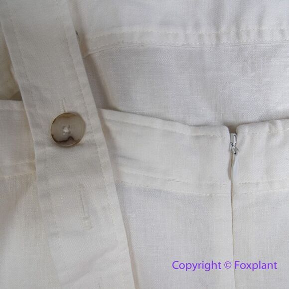 New! Madewell Linen-Cotton Princess-Seamed Midi‎ Dress, size XXS - Picture 9 of 13